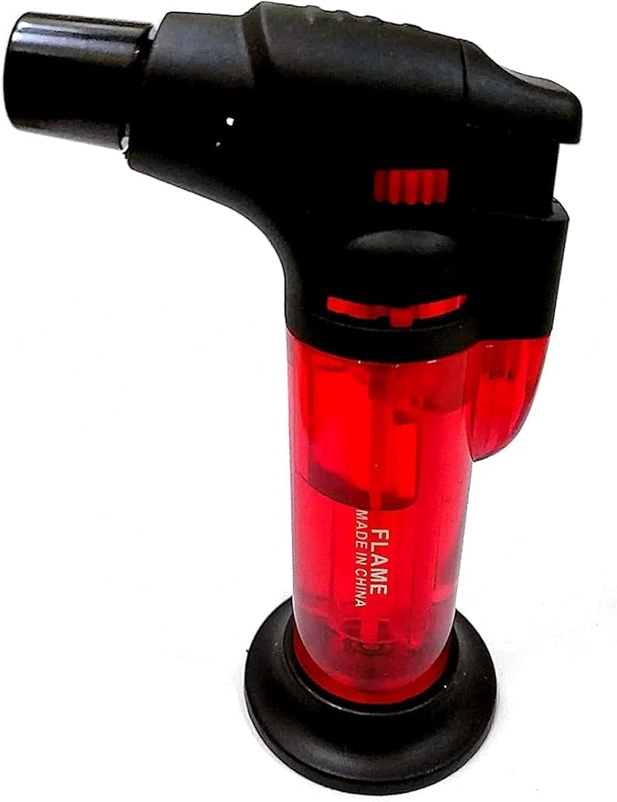 FLAME Transparent Charcoal Gas Lighter (Black)